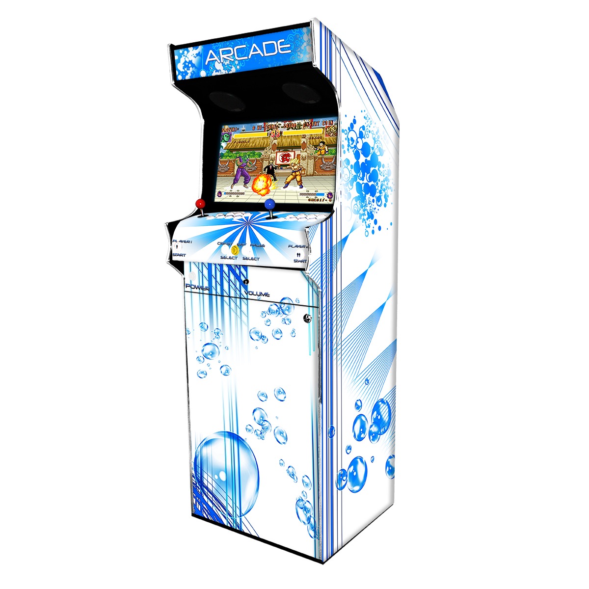 Borne Arcade Classic Profil Droit Modèle Bubble White ma-borne-arcade.fr Borne Arcade Classic Profil Droit Modèle Bubble White ma-borne-arcade.fr