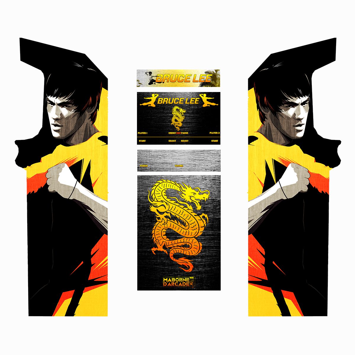 Borne Arcade Classic Planches Modèle Bruce Lee ma-borne-arcade.fr