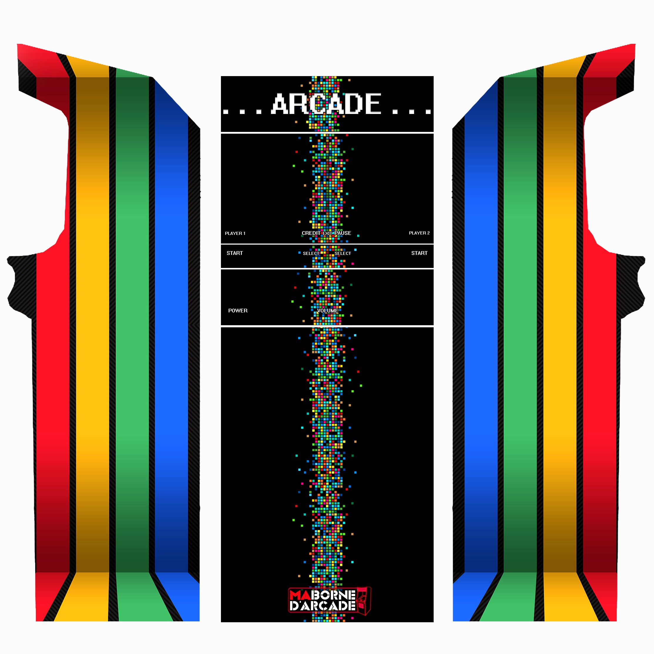 Borne Arcade Classic Planches Modèle Colorlines ma-borne-arcade.fr