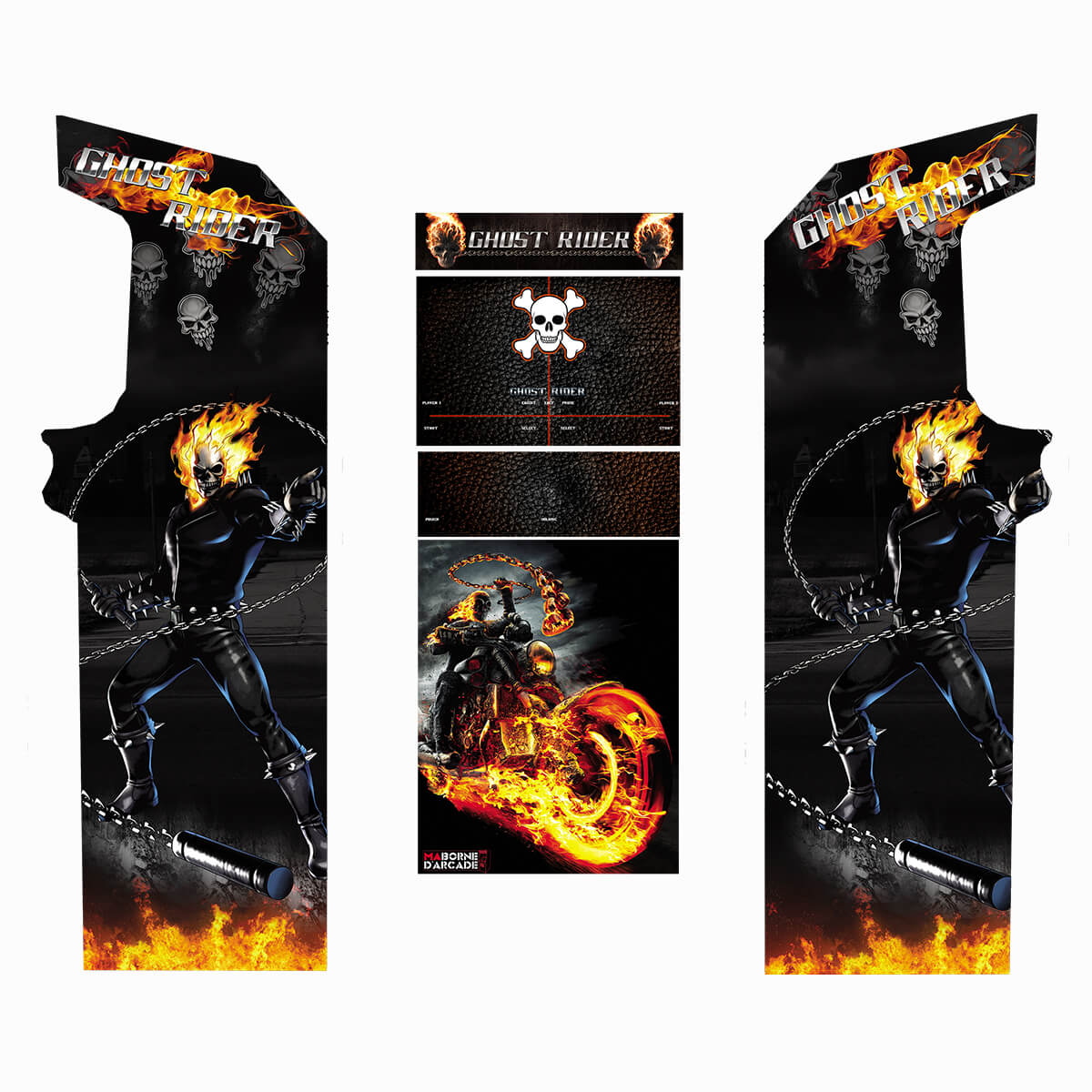 Borne Arcade Classic Planches Modèle Ghost Rider ma-borne-arcade.fr