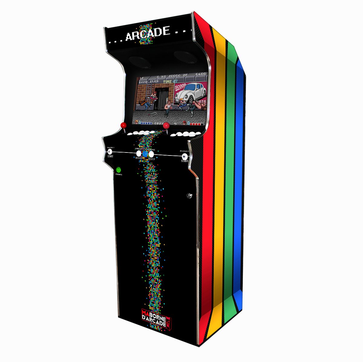 Borne Arcade Classic Profil Droit Modèle Colorlines ma-borne-arcade.fr