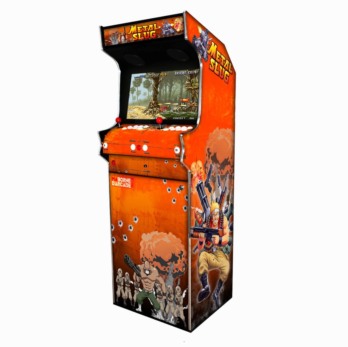 Borne Arcade Classic Profil Droit Modèle Metal Slug ma-borne-arcade.fr