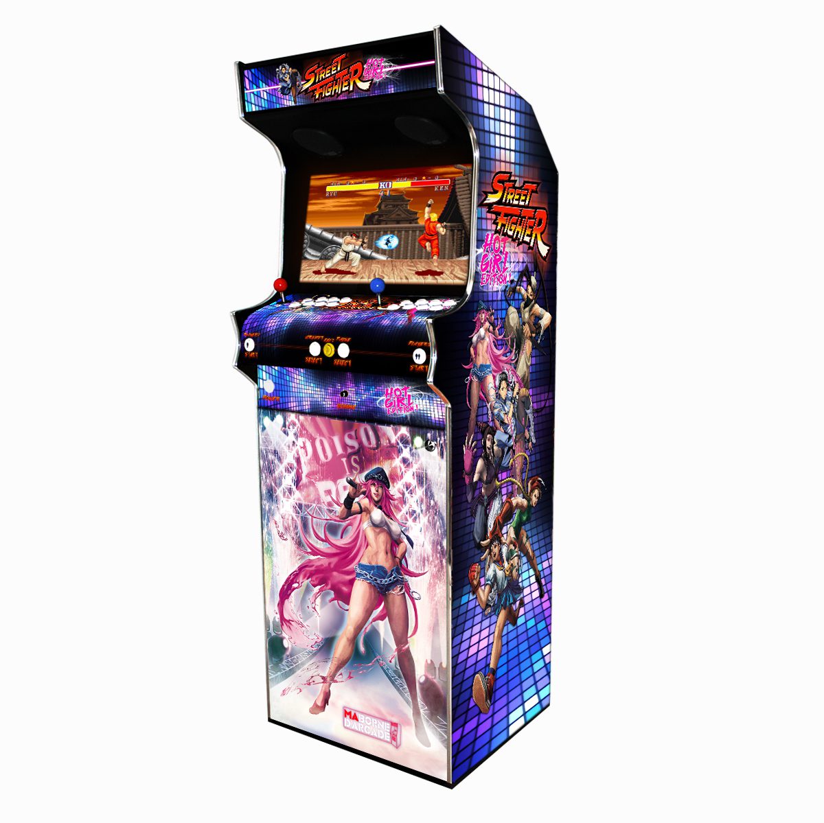 Borne Arcade Classic Profil Droit Modèle Street Fighter Girls ma-borne-arcade.fr