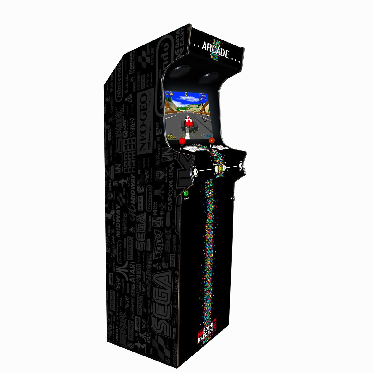 Borne Arcade Classic Profil Gauche Modèle Brands ma-borne-arcade.fr