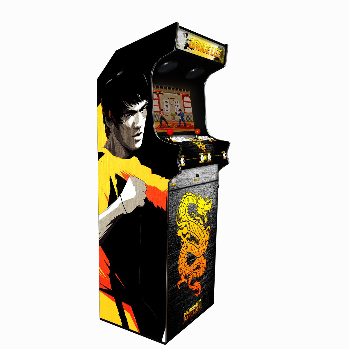 Borne Arcade Classic Profil Gauche Modèle Bruce Lee ma-borne-arcade.fr