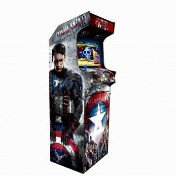 Borne Arcade Classic Profil Gauche Modèle Captain America ma-borne-arcade.fr