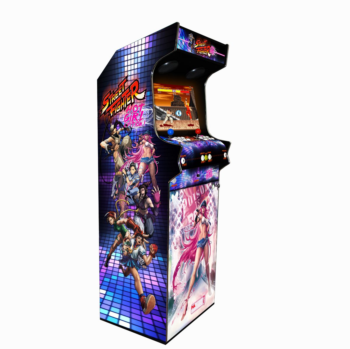 Borne Arcade Classic Profil Gauche Modèle Street Fighter Girls ma-borne-arcade.fr